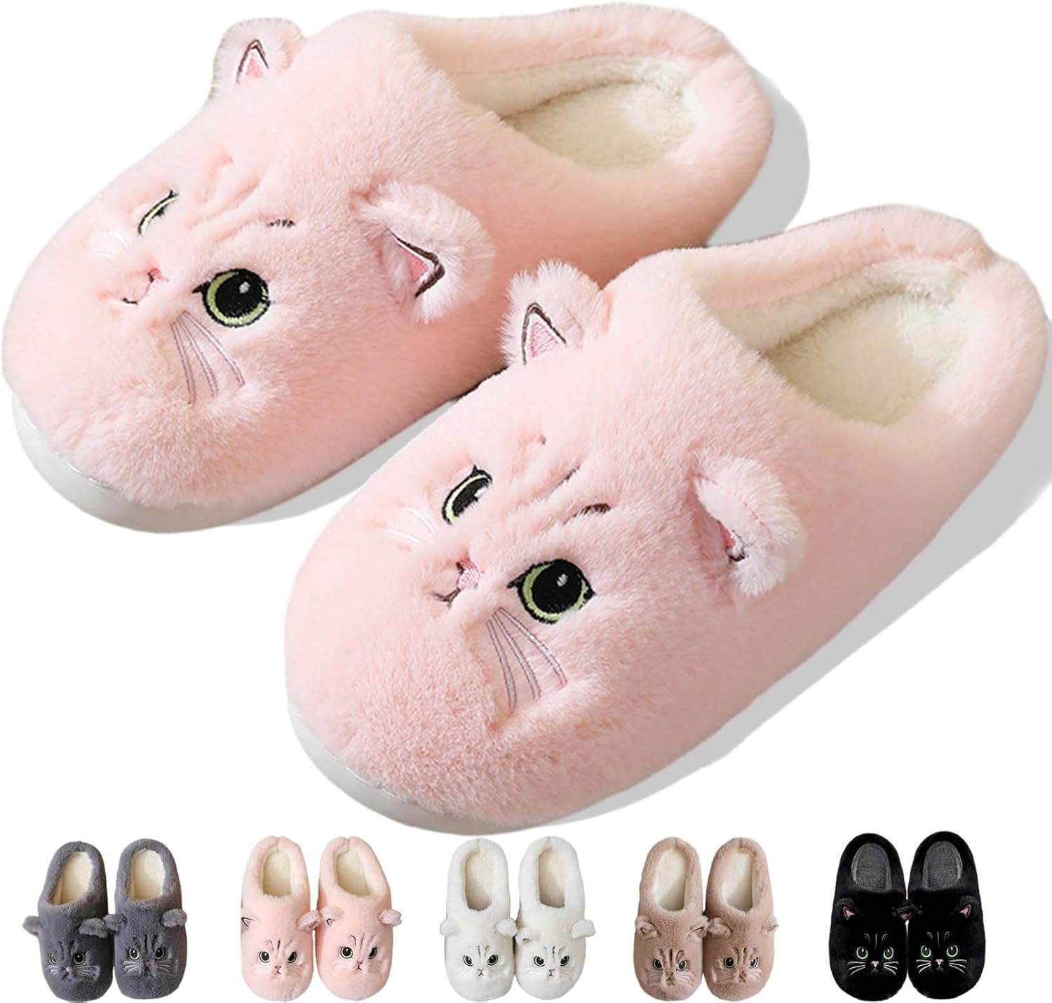 

Милые домашние тапочки с животными для женщин и мужчин, мягкие, удобные, хлопковые, теплые зимние тапочки для дома, забавные стильные тапочки для спальни Datarope, розовый
