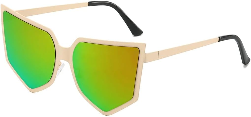 

Солнцезащитные очки Polygon в металлической оправе для женщин и мужчин, роскошные, винтажные, ветрозащитные, в стиле панк, для вечеринок на открытом воздухе, для женщин, защита от УФ-излучения UV400 VFDHN, Red