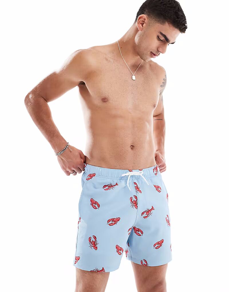 

Шорты для плавания Hollister с принтом красного лобстера