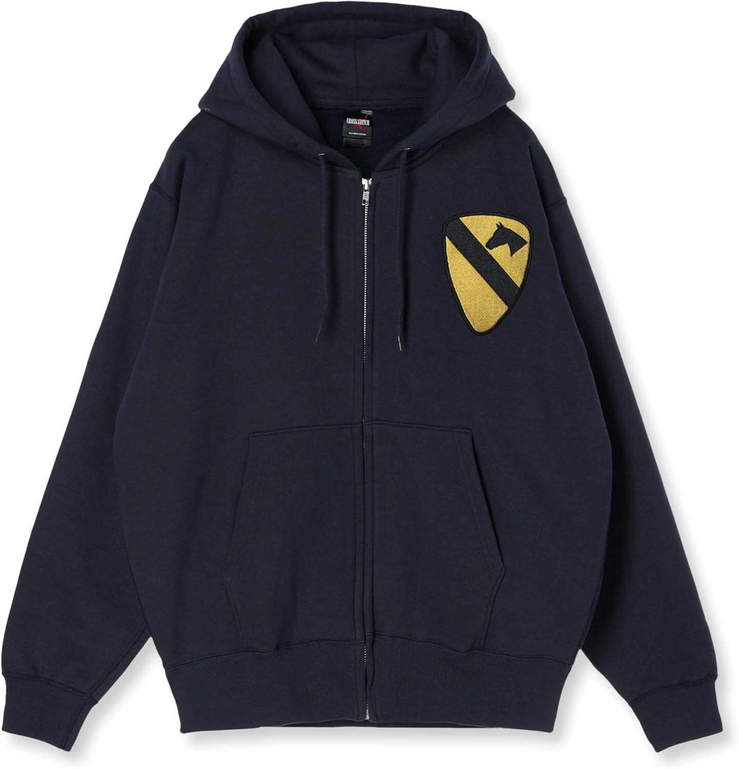 

Толстовка с капюшоном в стиле F, нашивка с гербом армии США, флисовая подкладка, толстовка на молнии, темно-синий, размер 3XL F-Style