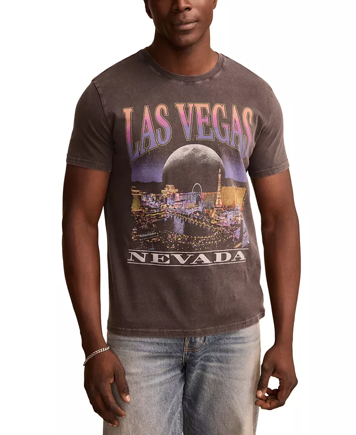 

Мужская футболка Las Vegas классического кроя с принтом Lucky Brand, черный