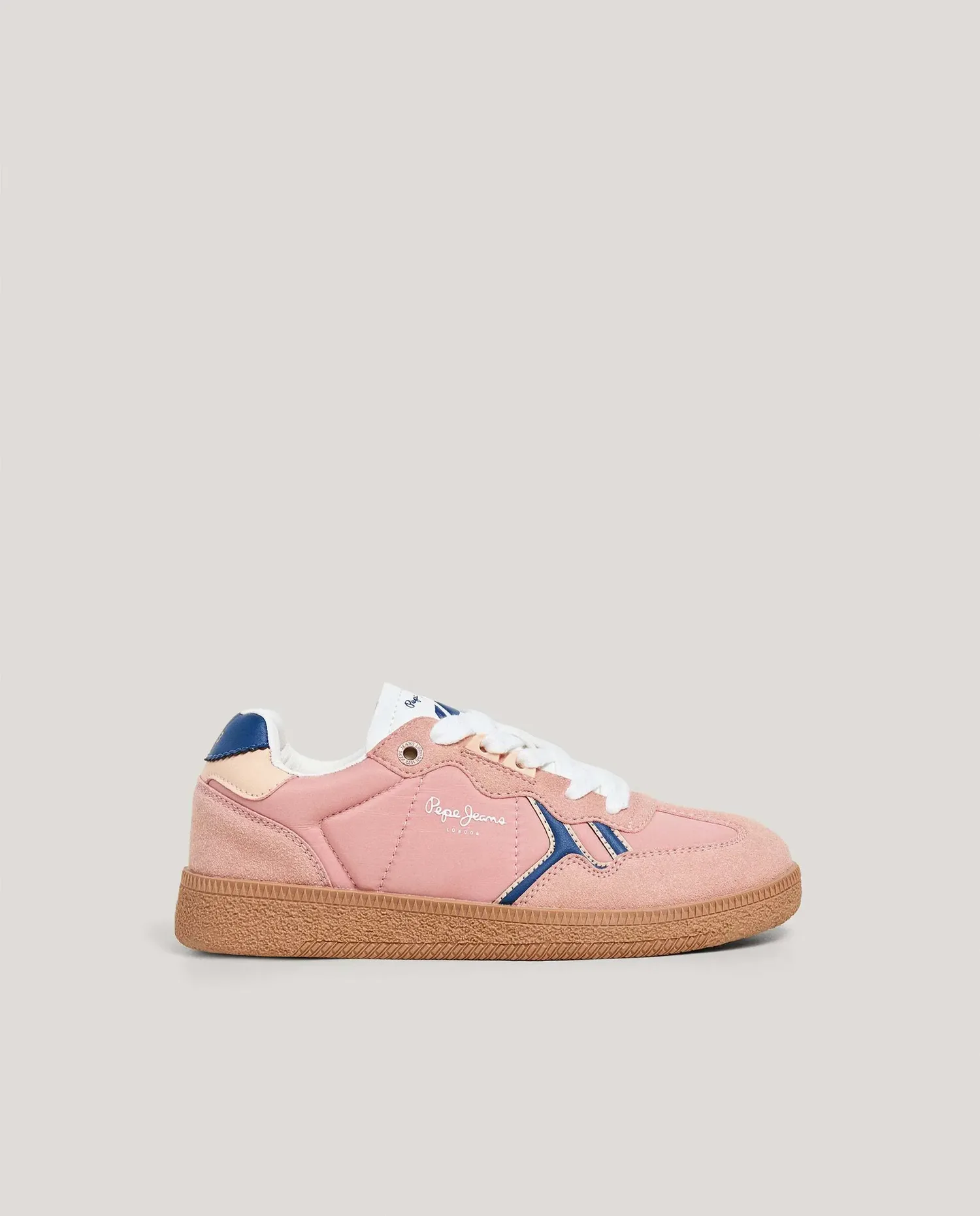 Детские кроссовки с эффектом замши и подошвой cupsole Pepe Jeans, розовый