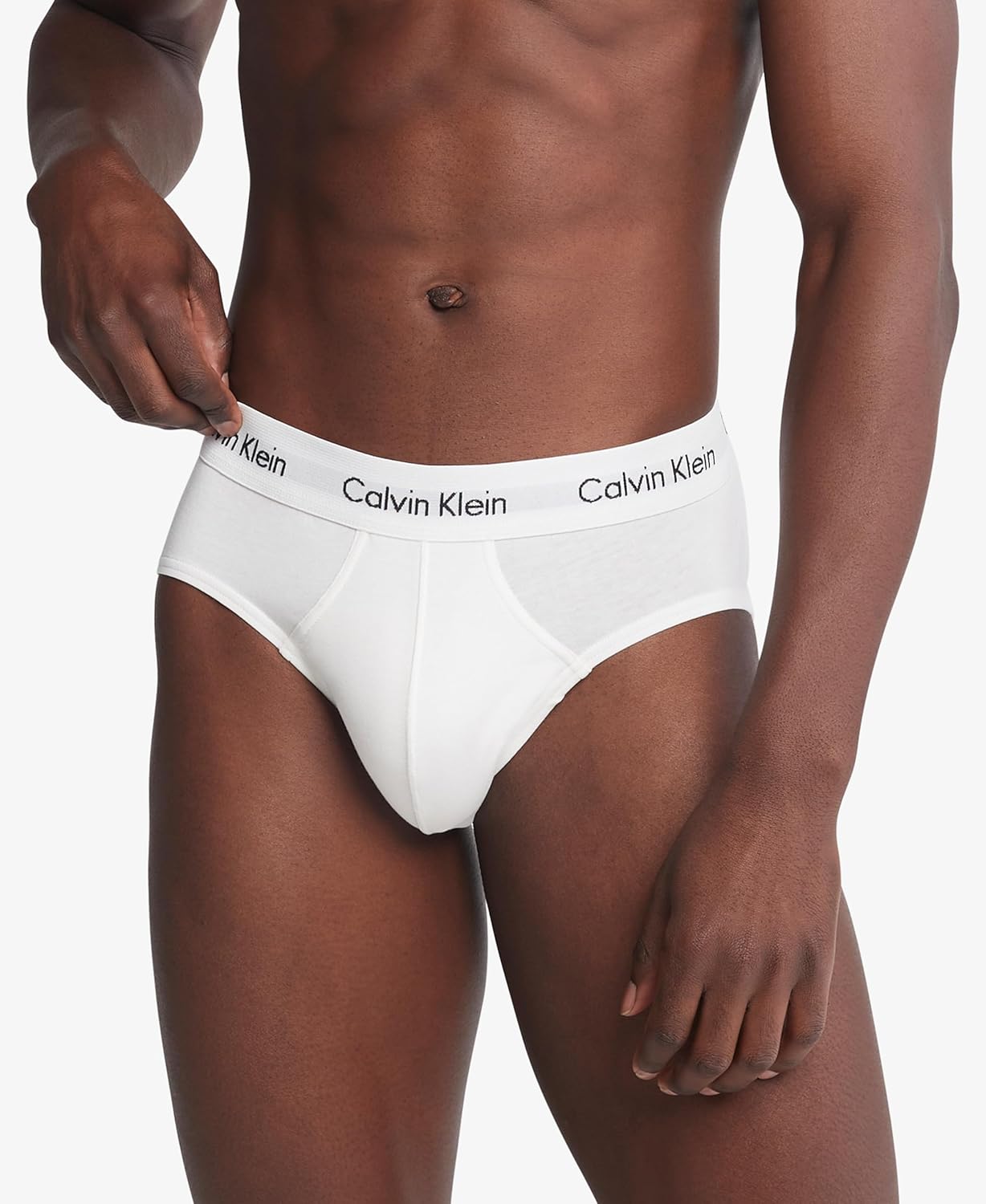 Комплект из 3 мужских трусов-брифов Calvin Klein из хлопка и эластичного материала, 3 White — фото 2