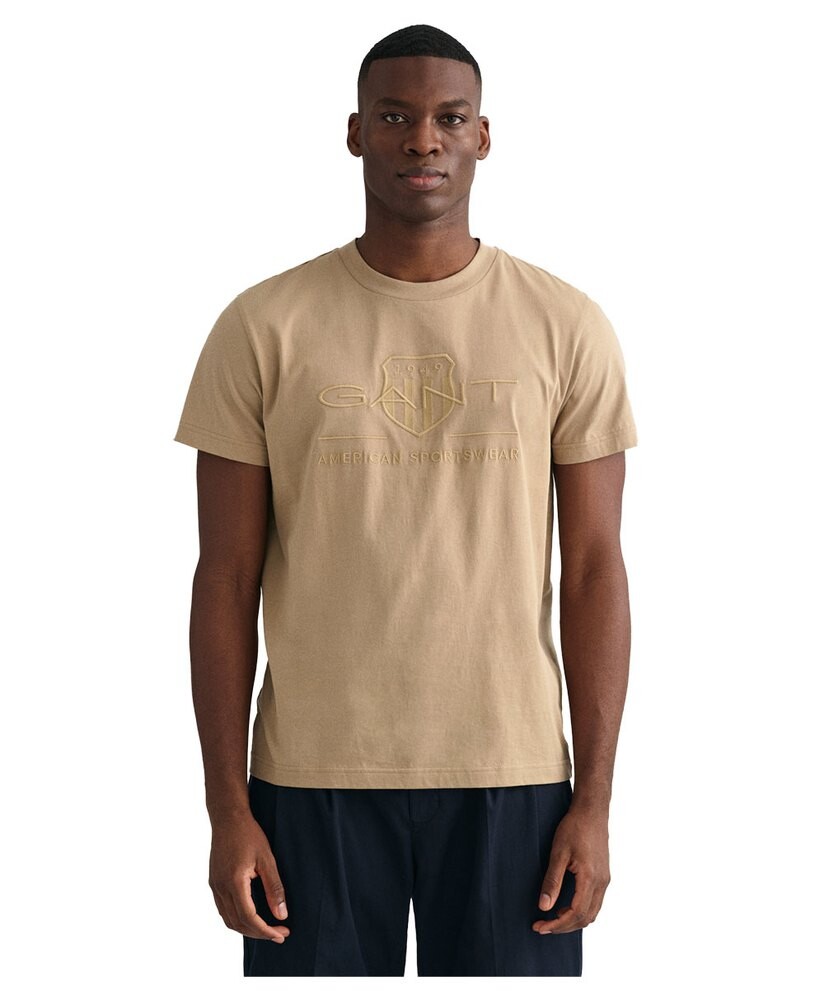 

Футболка с коротким рукавом Gant D1 Tonal Archive Shield, бежевый