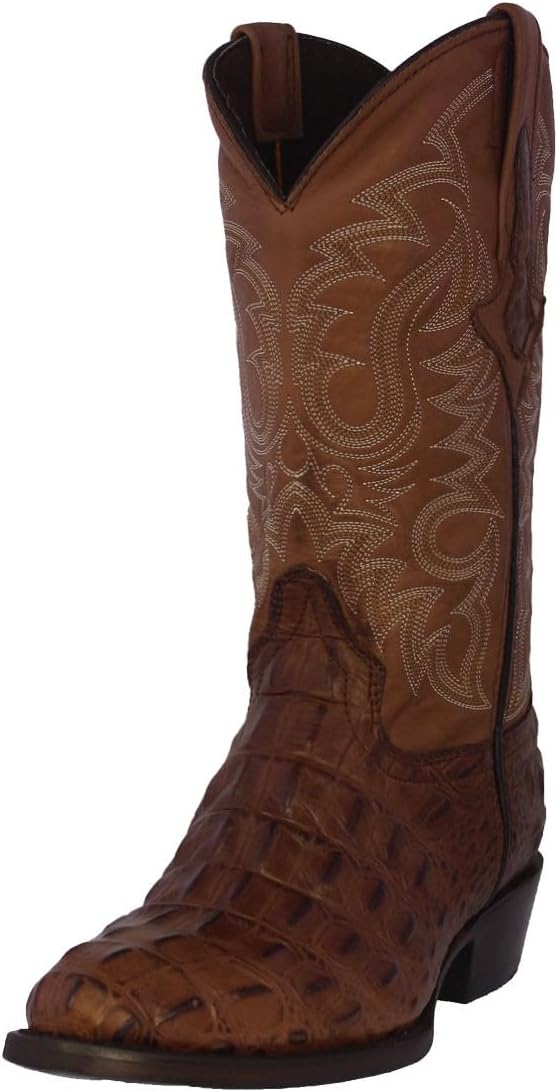 

Мужские коричневые западные кожаные ковбойские сапоги Texas Legacy с принтом крокодила на задней части и круглым носком