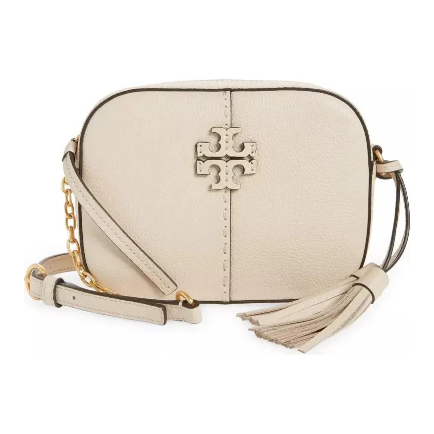 

TORY BURCH Женская кожаная сумка через плечо, светло-коричневая