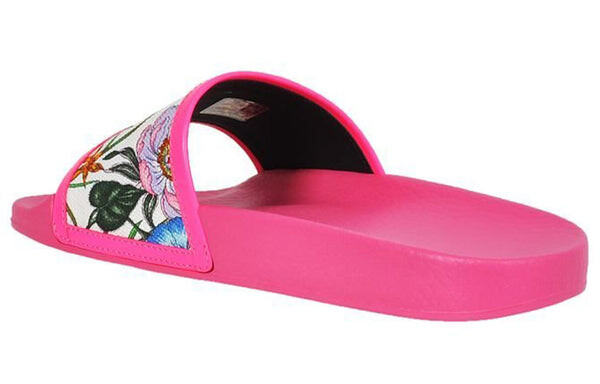Тапочки pursuit pool slide 'pink floral' Gucci, розовый — фото 4