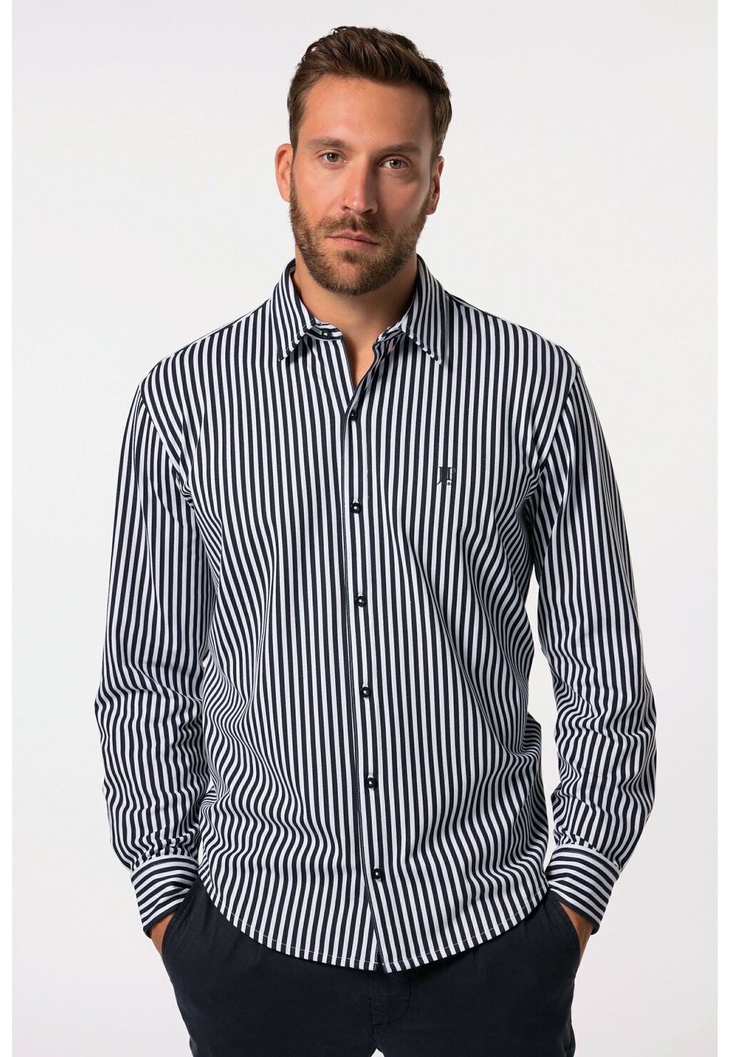 

Рубашка STRIPED KENT COLLAR MODERN FIT JP1880, темно-синий