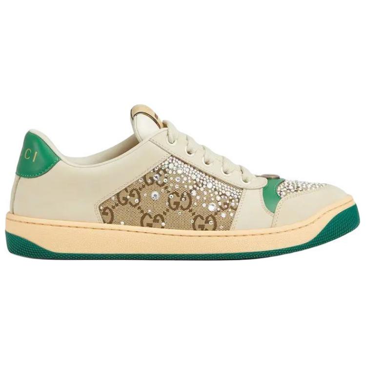 Женская футболка 'GG Monogram Crystal Ivory Green' GUCCI — фото 2