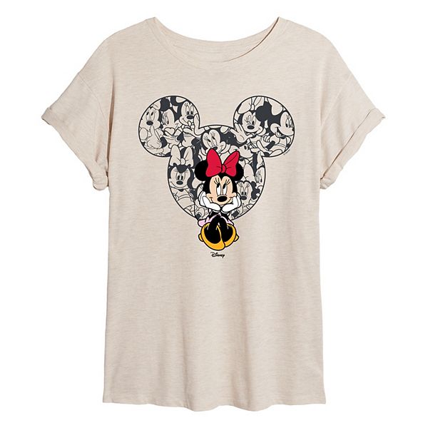 

Футболка Juniors' Minnie Mouse Ear Collage oversized Disney, Beige