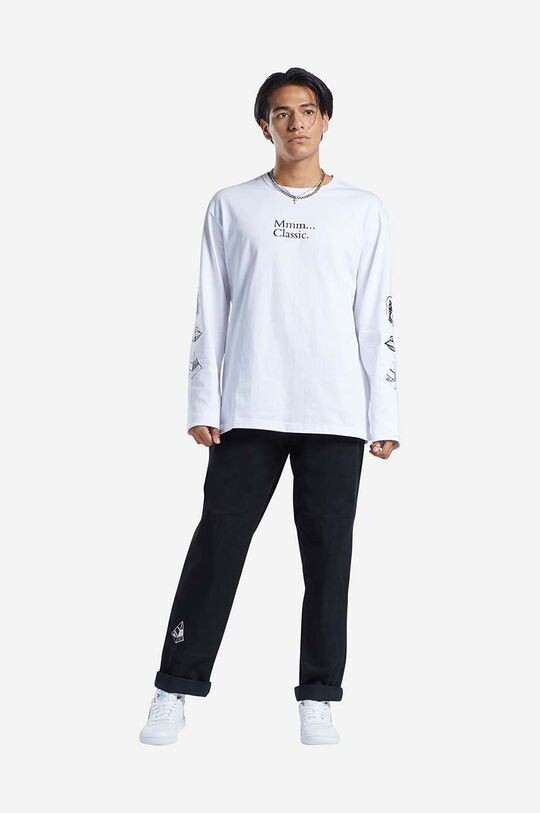 

Хлопковый топ с длинными рукавами Skateboard Tee HT8175 Reebok Classic, белый