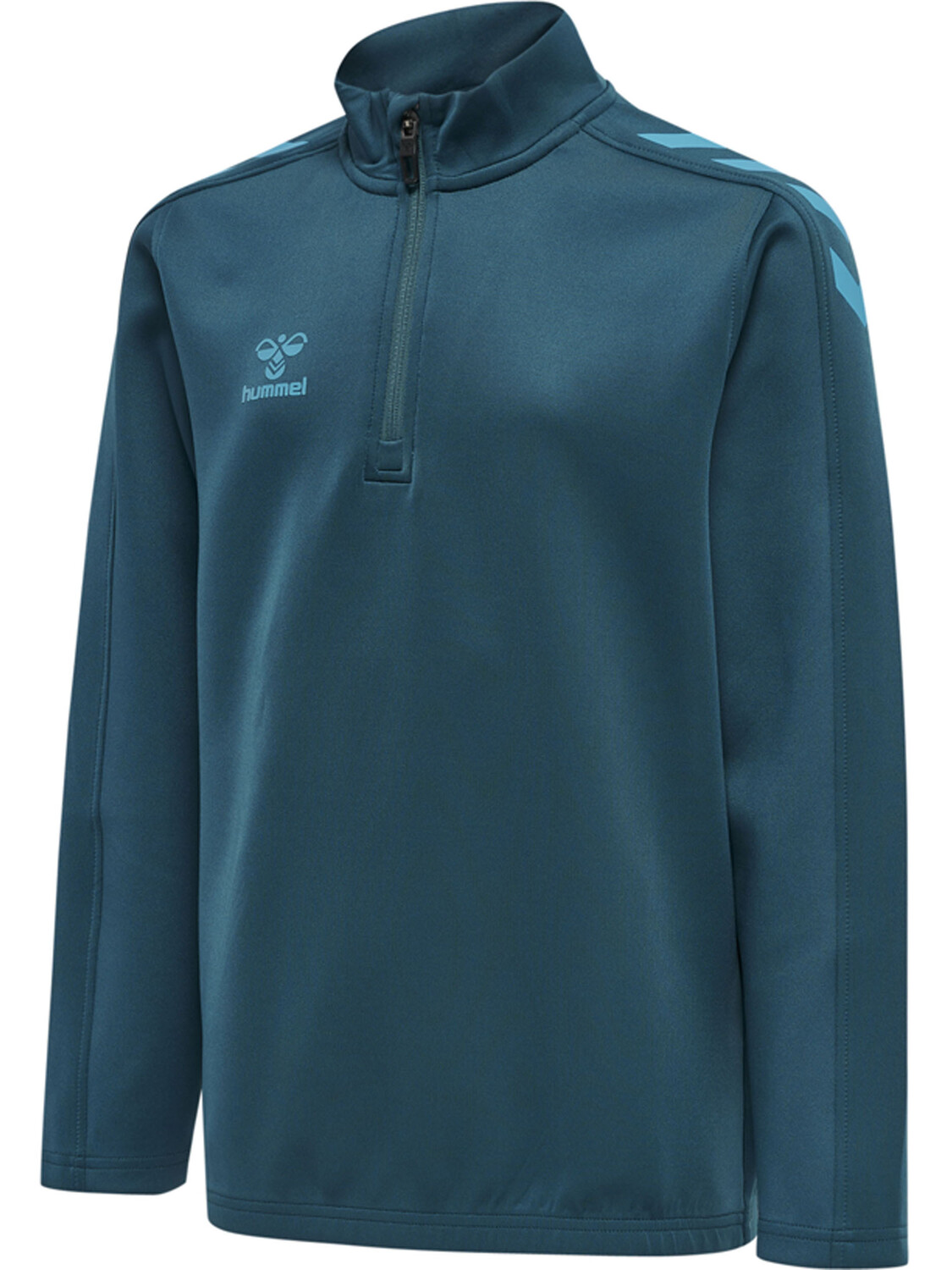 Толстовка Hummel Mit Kurzem Reißverschluss Hmlcore Xk Half Zip Poly Sweat Kids, цвет BLUE CORAL — фото 4
