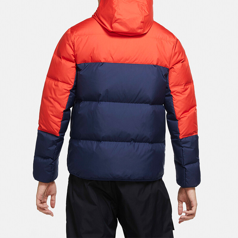 Пуховик мужской красновато-синий Nike, красный/синий — фото 4