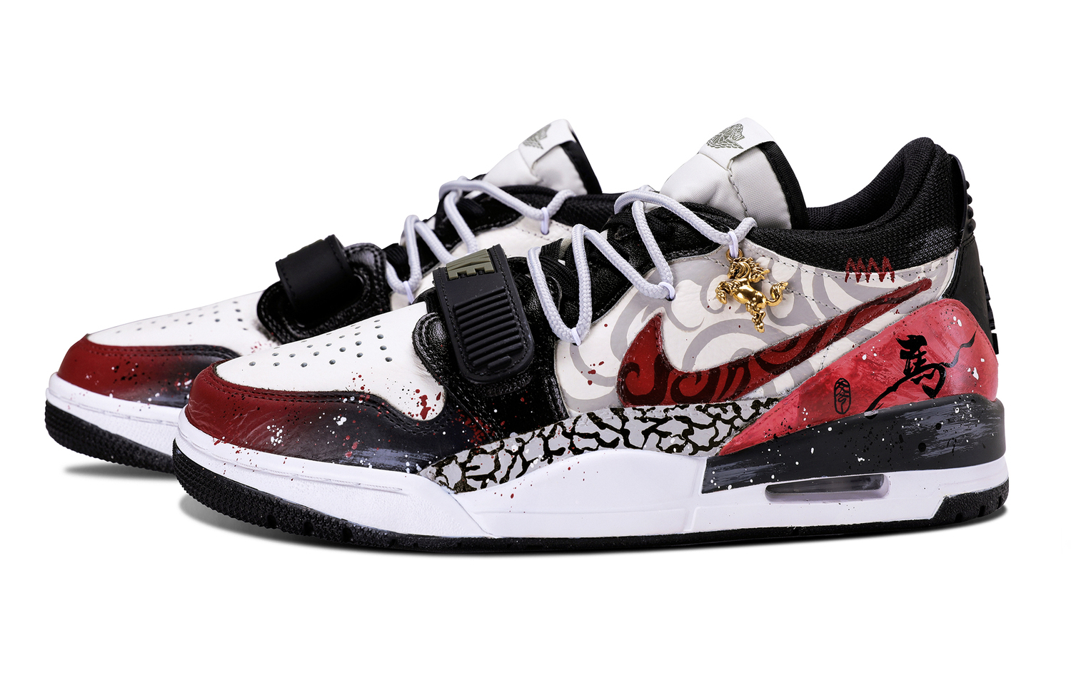 Jordan Legacy 312 Abrasion Resistant Low top Vintage Basketball Shoes мужские черные серые красные — фото 4