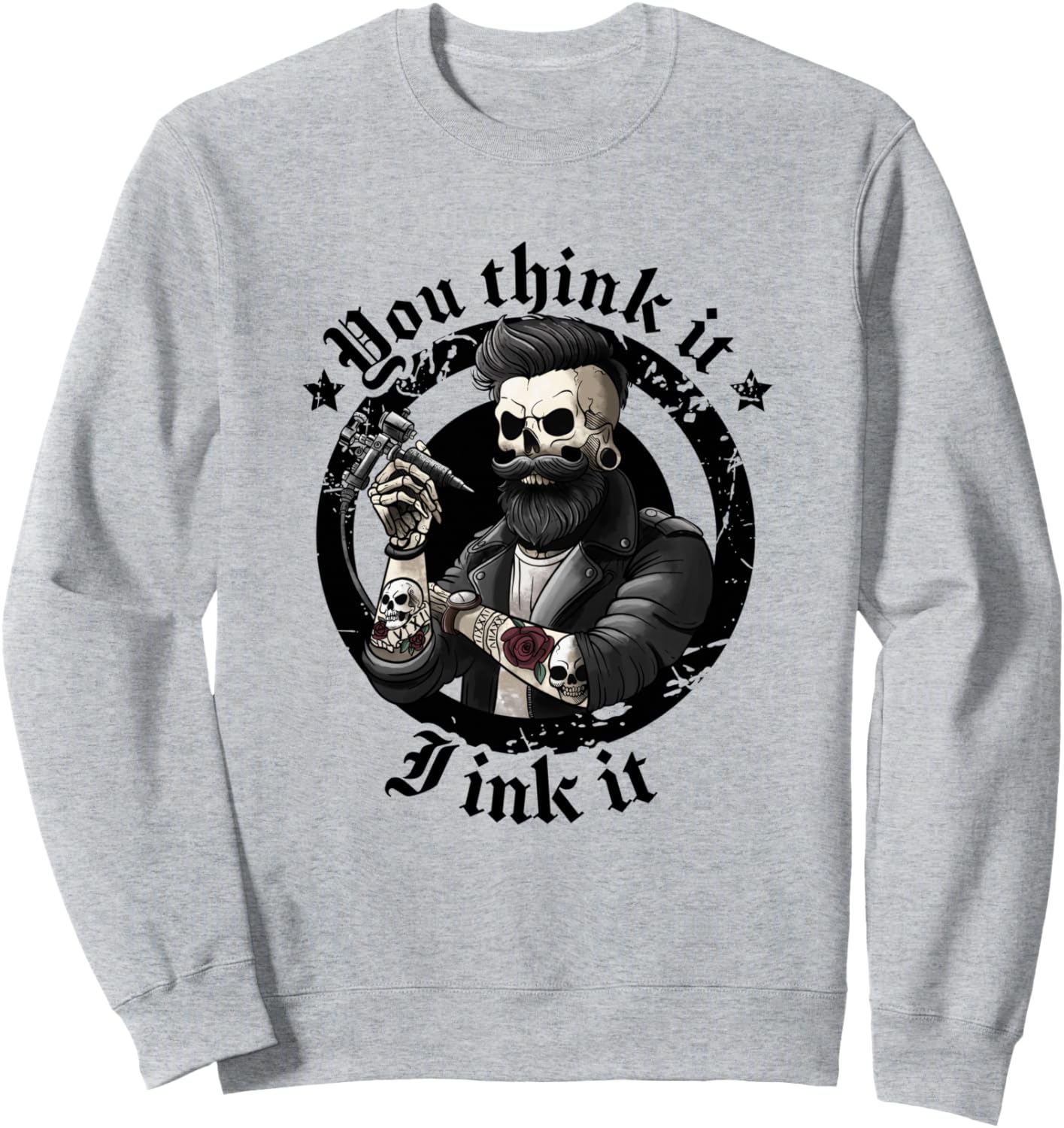 

Ты думаешь, я это нанесу на кожу. Художник по татуировкам. Местный татуировщик. Толстовка, серая You Think It I Ink It Tattooist Tattoo Lover Inked, Серый, Ты думаешь, я это нанесу на кожу. Художник по татуировкам. Местный татуировщик. Толстовка, серая Yo