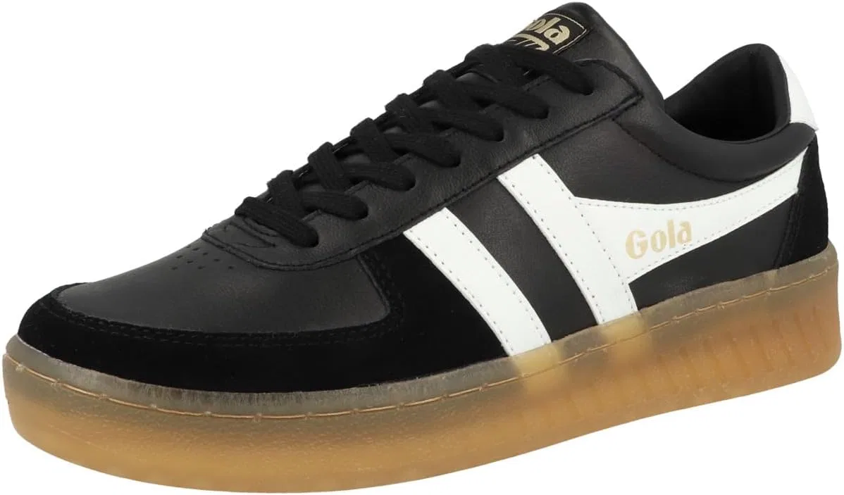 Мужские кроссовки Gola Elite Grandslam, Black White Gum Cmb621Bw — фото 4