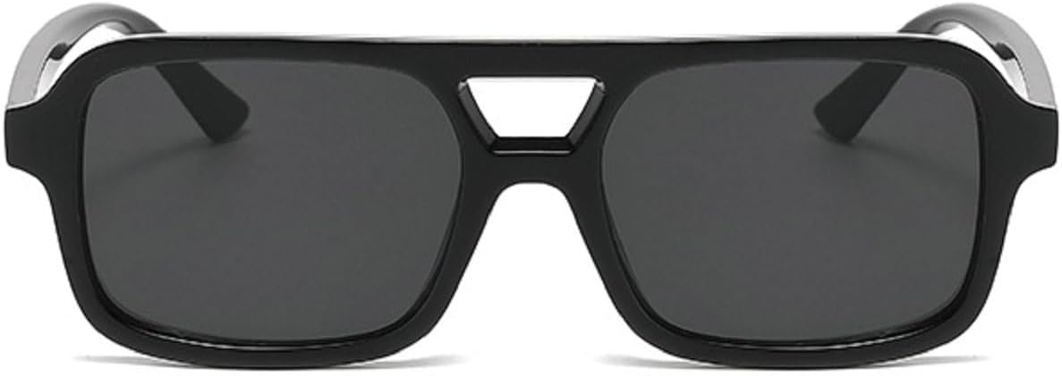 

Модные женские солнцезащитные очки с двойной перемычкой, ретро-очки с заклепками, мужские солнцезащитные очки с градиентным переходом, солнцезащитные очки UV400 5188 Melrose, Black