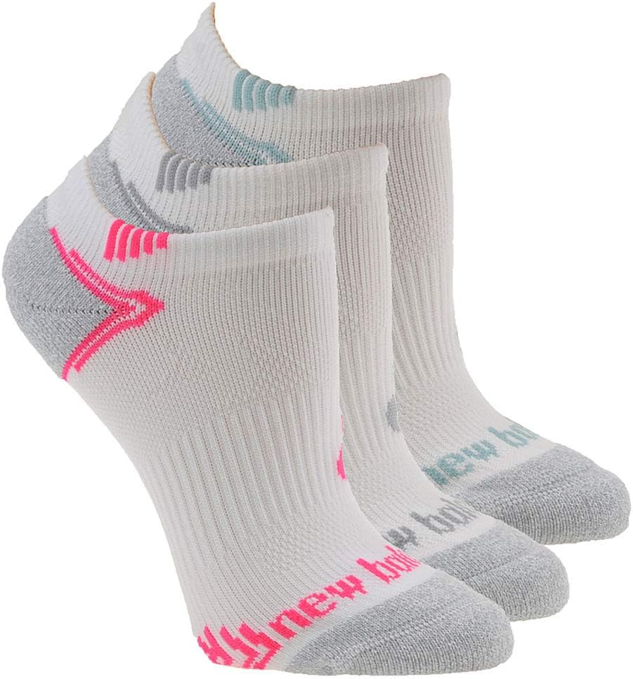 

Носки для бега New Balance No Show, 3 пары, White/Grey/Pink/Teal