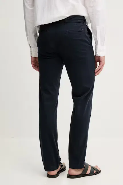 Брюки из хлопка Chino-Regular-1 BOSS Orange, синий — фото 3