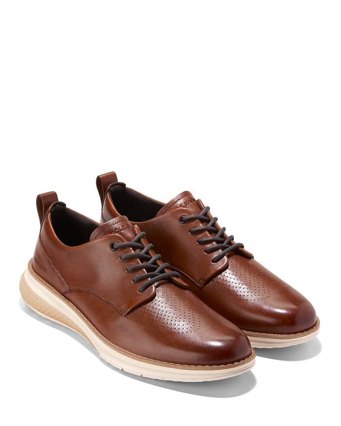 Мужские оксфорды ØriginalGrand Energyweave с перфорацией и круглым мыском Cole Haan, коричневый — фото 4