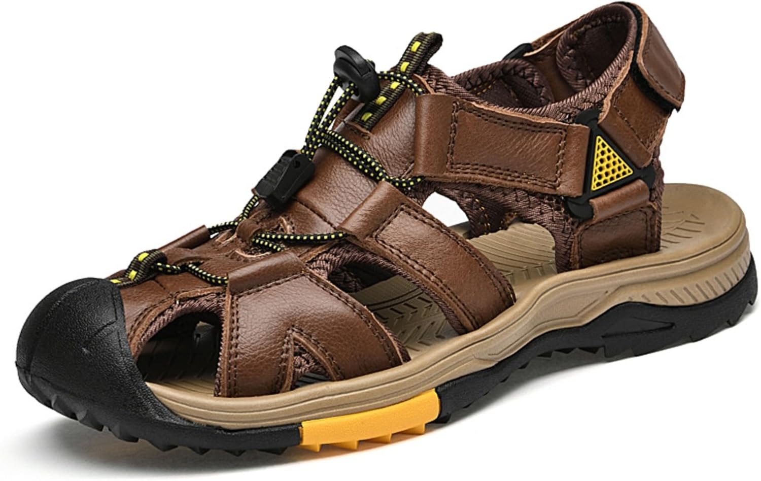 

Мужские летние сандалии для спорта и путешествий, легкие дышащие сандалии, пляжная обувь Ucilxi, коричневый