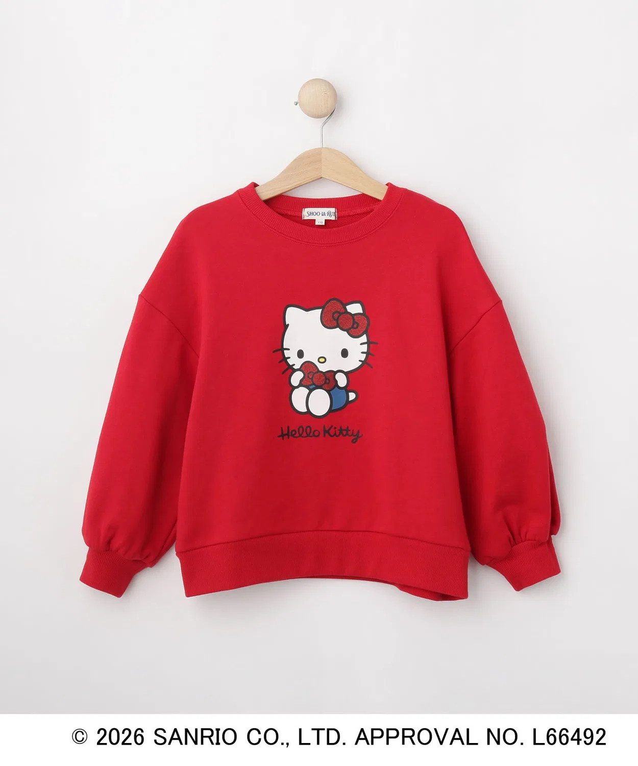 Свитшот с принтом Hello Kitty & Kuromi бренд Sanrio, красный