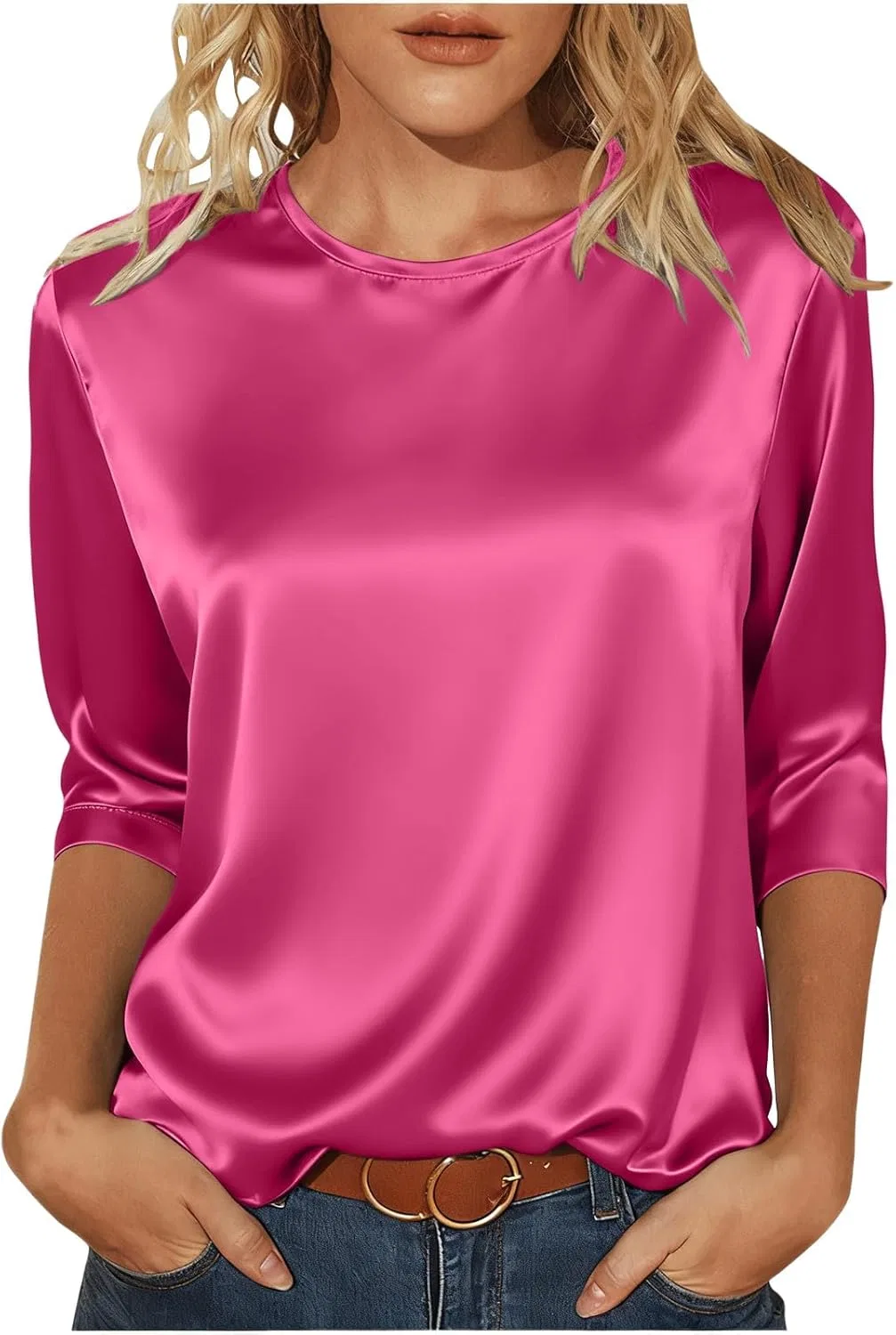 Блуза с рукавом 3/4, Hot Pink