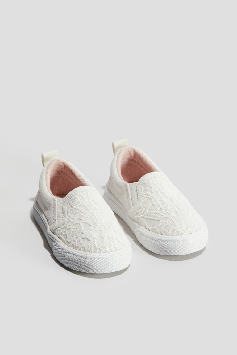 

Тапочки из хлопковой парусины H&M, белый