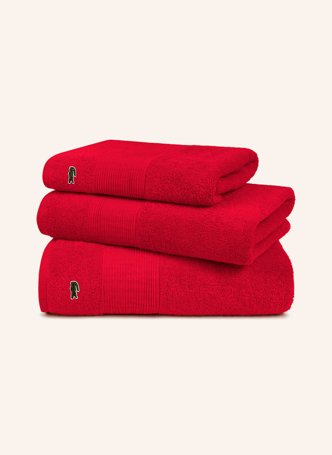 

Полотенце l le croco (2 шт) LACOSTE, красный