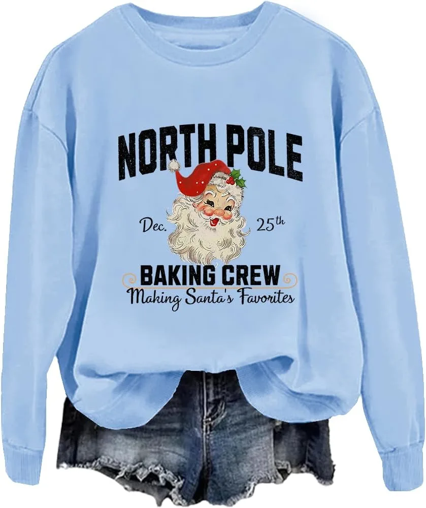 

Ретро худи с принтом "Christmas North Pole Baking Crew" FITKEYS