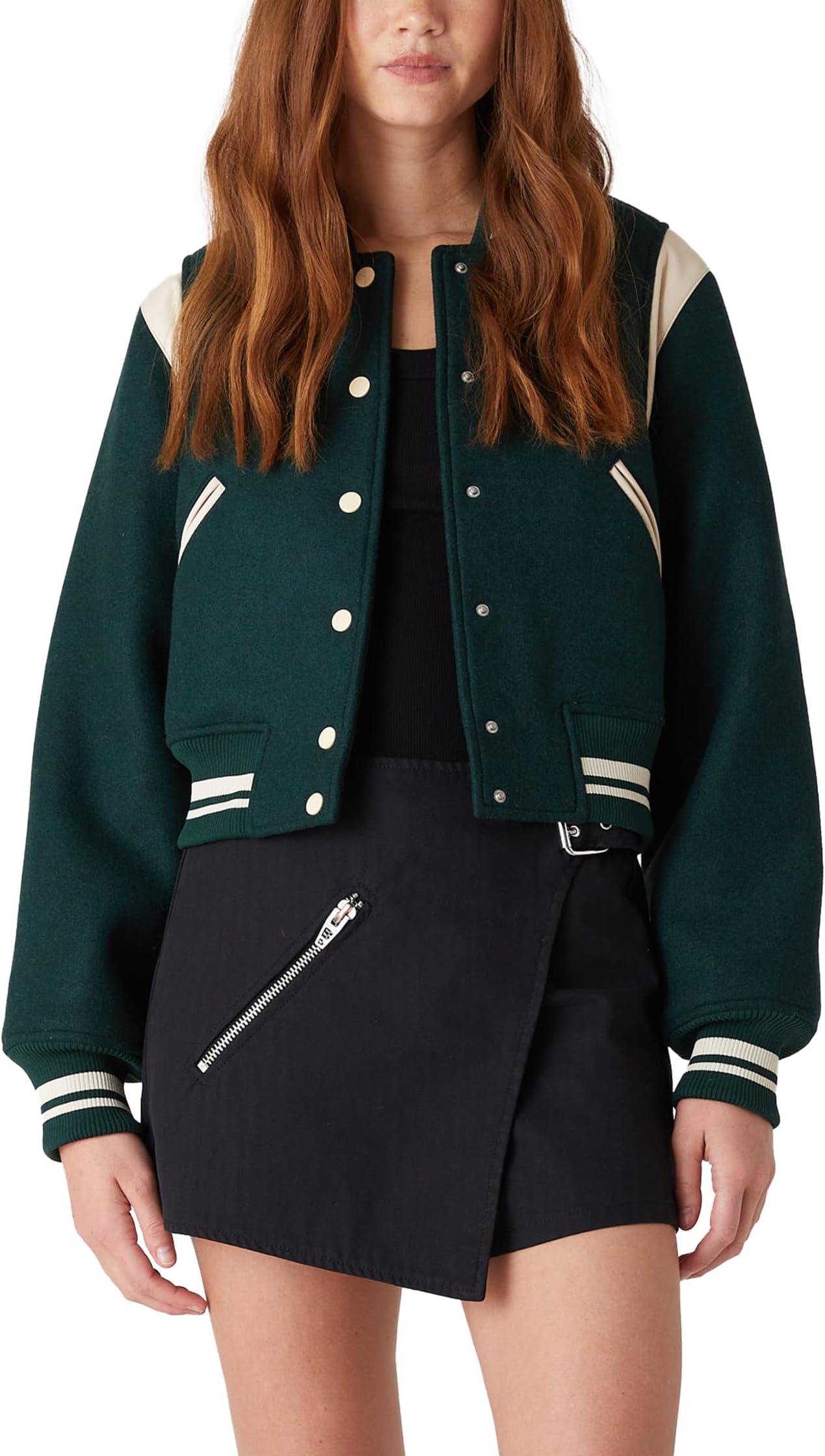 

Куртка Blank NYC Woven Varsity Bomber Jacket, Green