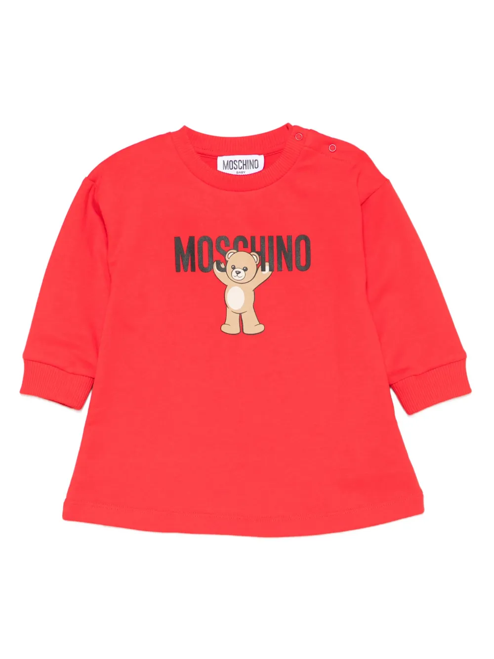 

Платье с принтом Teddy Bear Moschino Kids, красный