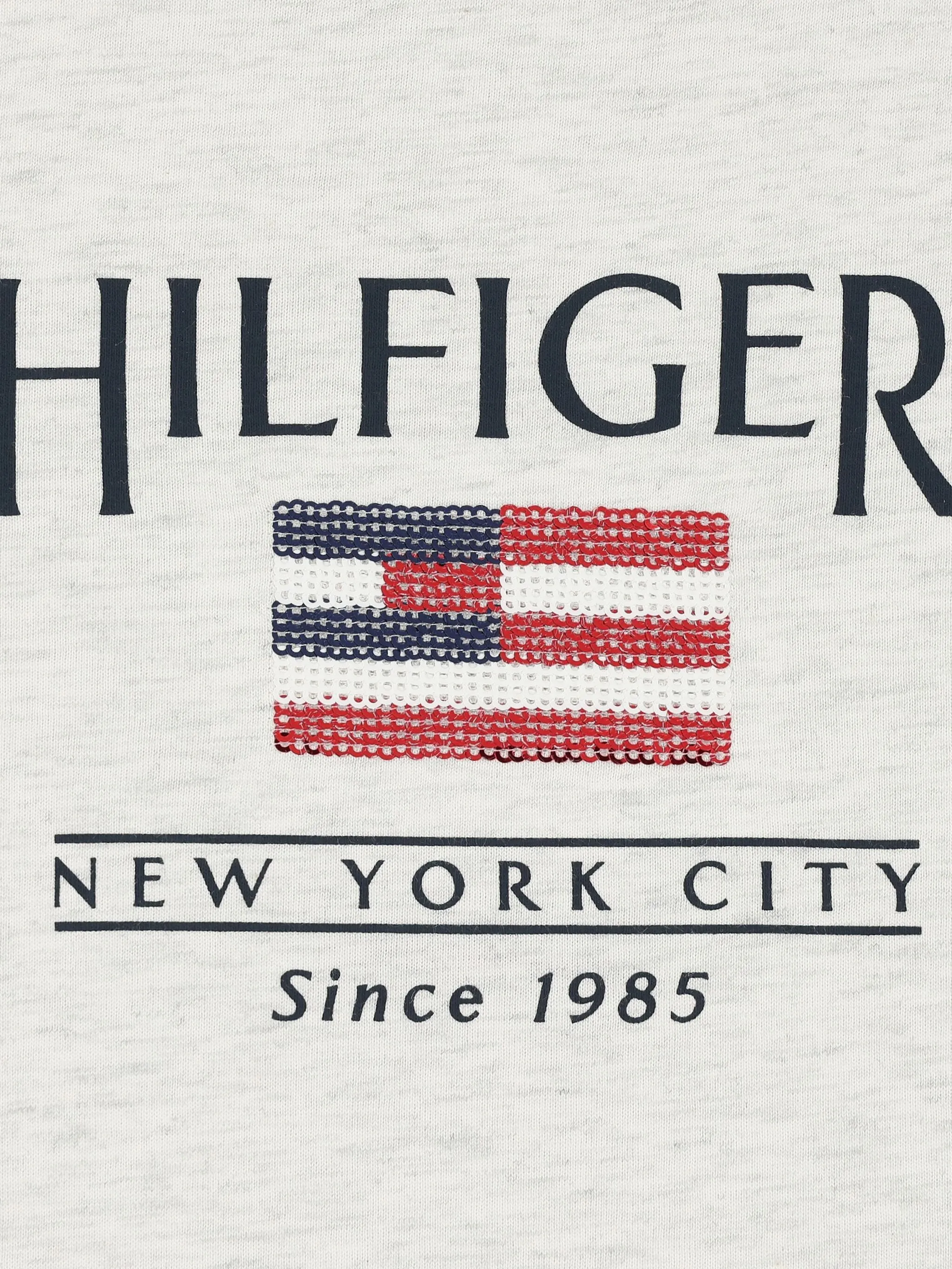 Платье-футболка с логотипом Tommy Hilfiger Junior, серый — фото 3