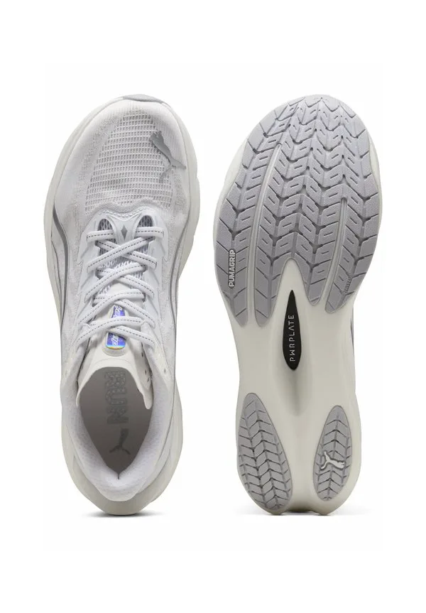 Кроссовки для бега по шоссе deviate nitro 4 Puma, White-Feather Gray — фото 4