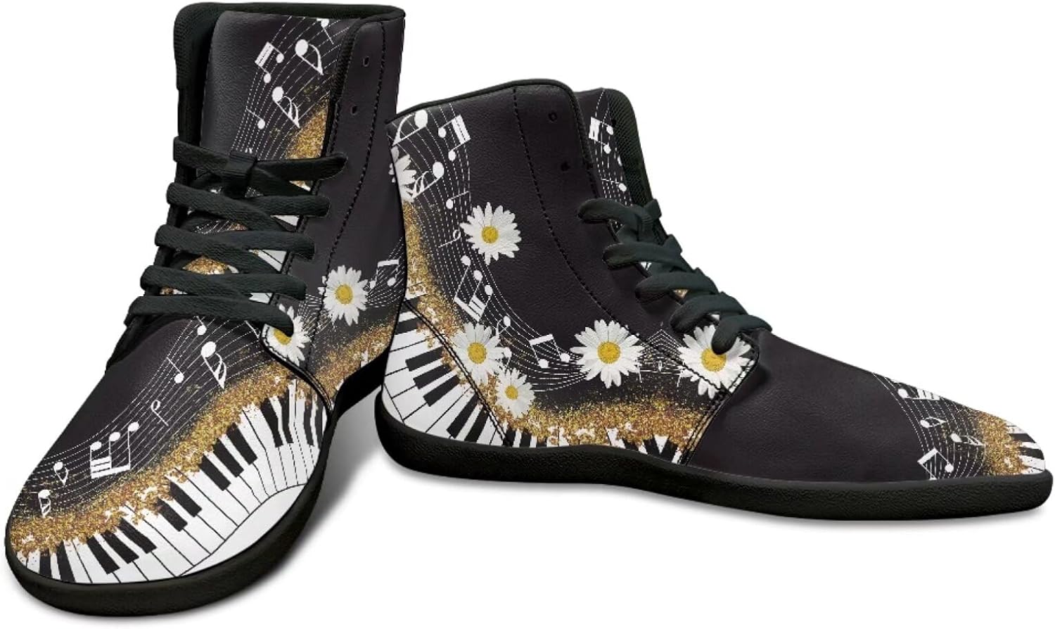 

Кроссовки Binienty из искусственной кожи на шнуровке, Piano Music Notes Daisy