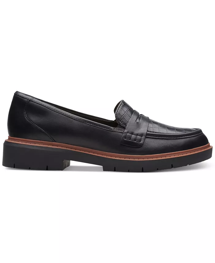 Женские лоферы Westlynn Ayla с круглым носком и прорезью для монетки Clarks, черный — фото 2