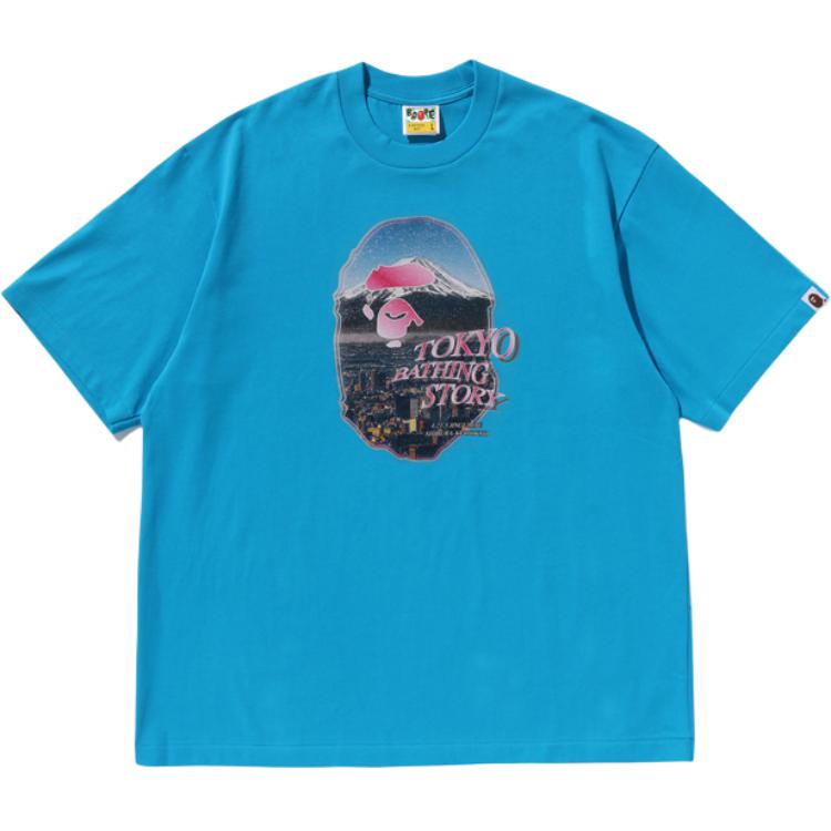 Футболка Bape Cityscape Ape Head Relaxed Fit A BATHING APE, черный — фото 3