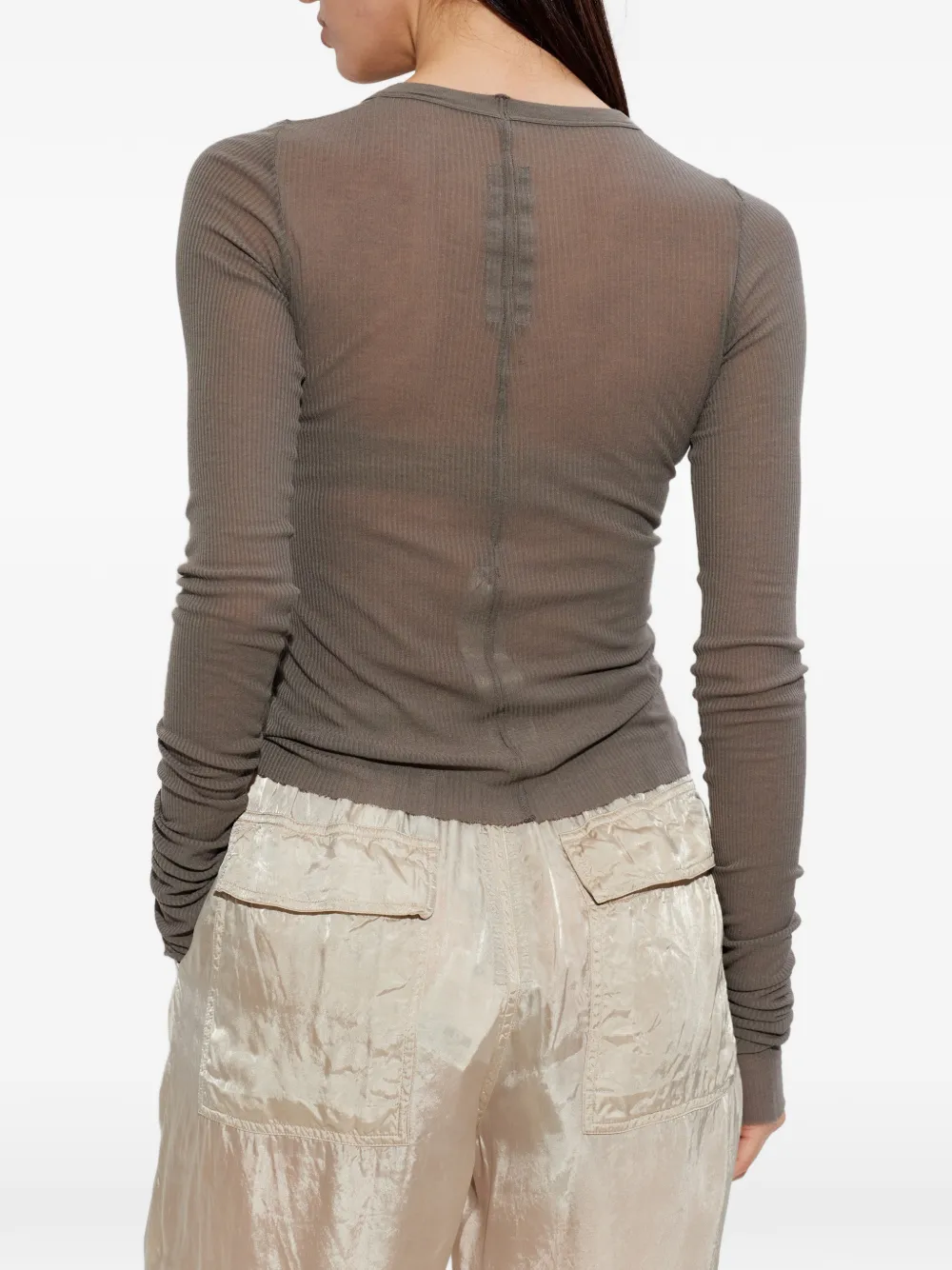 Лонгслив женский Rick Owens из вискозы и шелка — фото 4