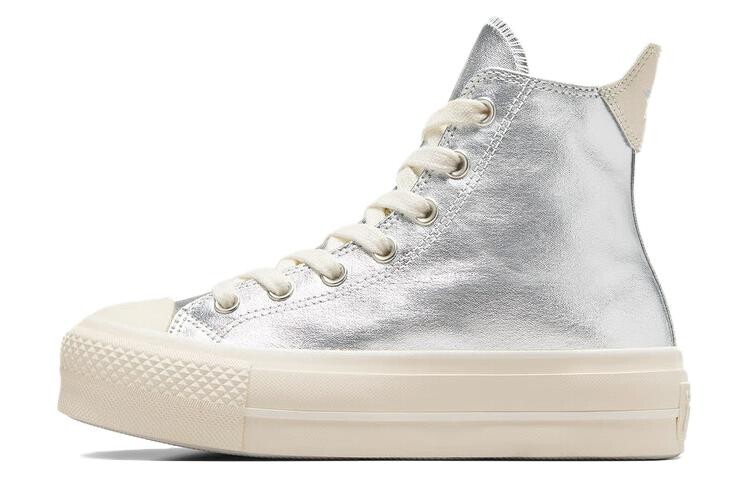

Парусиновые кеды Chuck Taylor All Star Женские С высоким берцем Белого/Серебристого цвета Converse, цвет White Silver