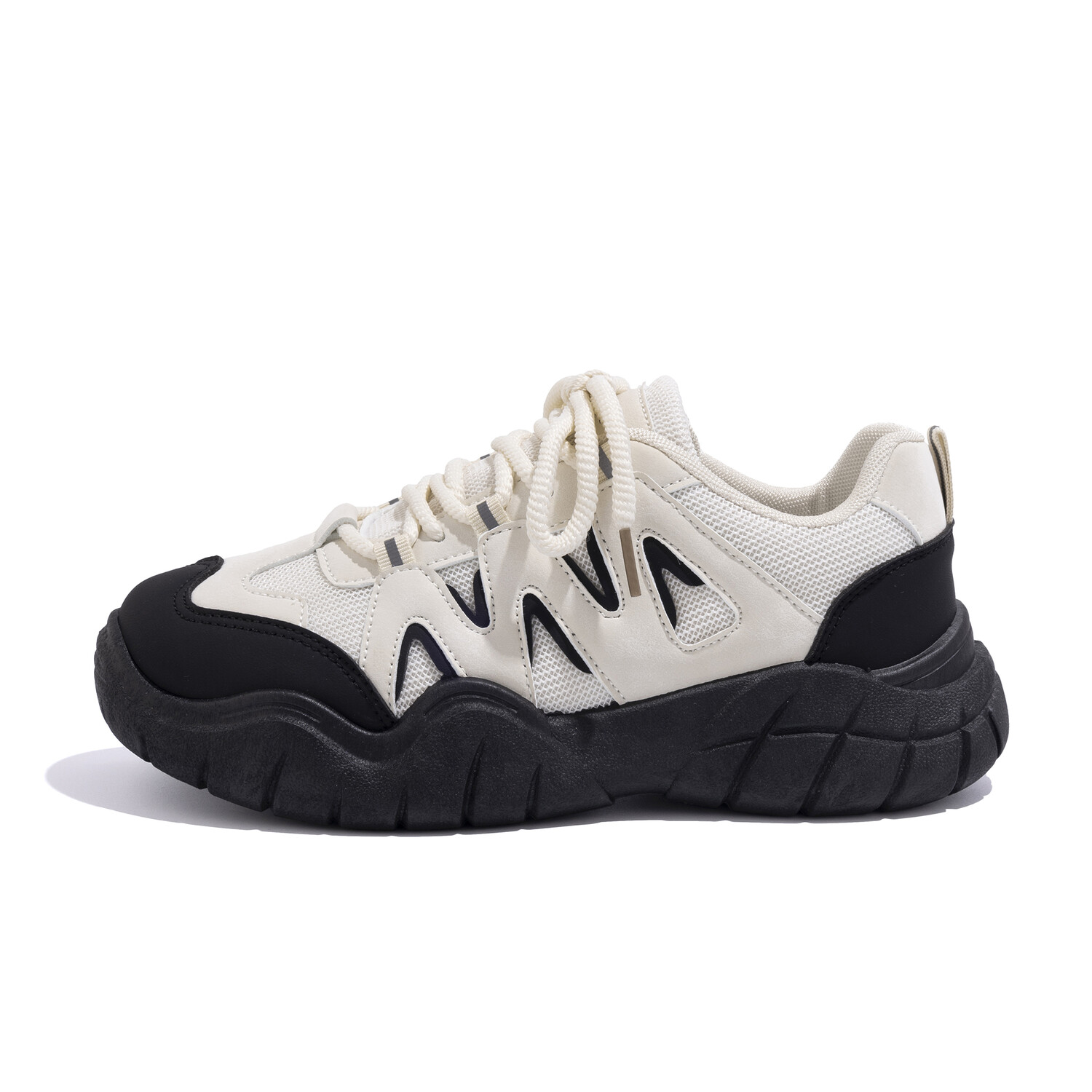 

Кроссовки HUANQIU Chunky Sneakers Women's Low-top Fossil/Black/Fossil, цвет Off White
