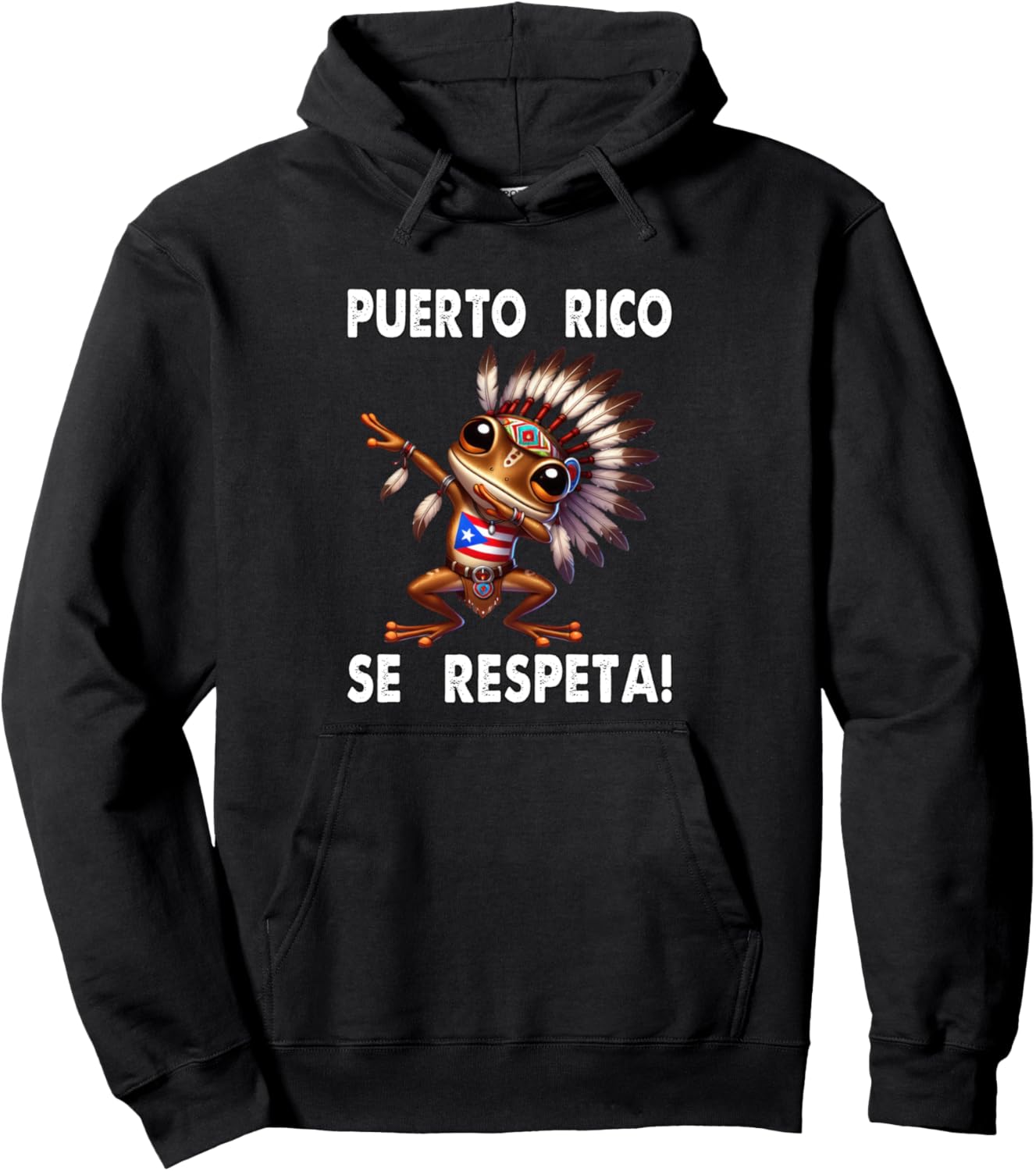 

Толстовка с капюшоном Puerto Rico Se Respata Coqui Dove PR Flag Boricua Puerto Rico Se Respeta Collection, More Here, черный