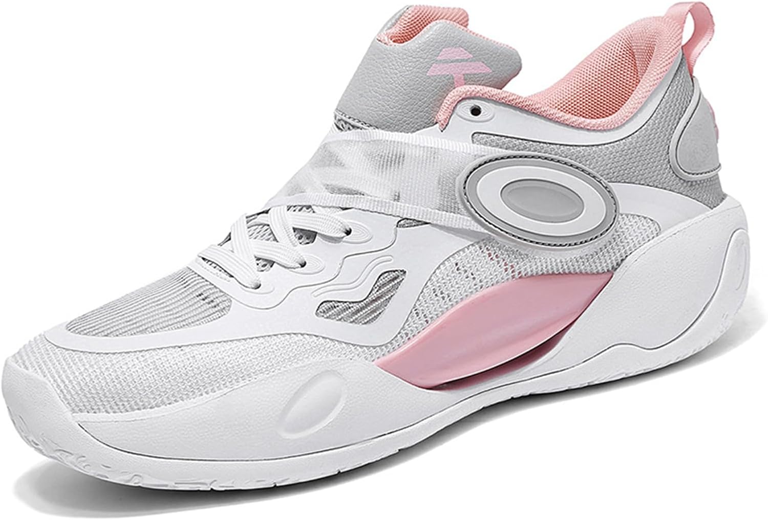 

Мужские баскетбольные кроссовки средней посадки с толстой подошвой, амортизирующей полой структурой, противоскользящие, на шнуровке, с сетчатой дышащей поверхностью, модные спортивные обувь, подходят для бадминтона, бега и прыжков в высоту Qaote...