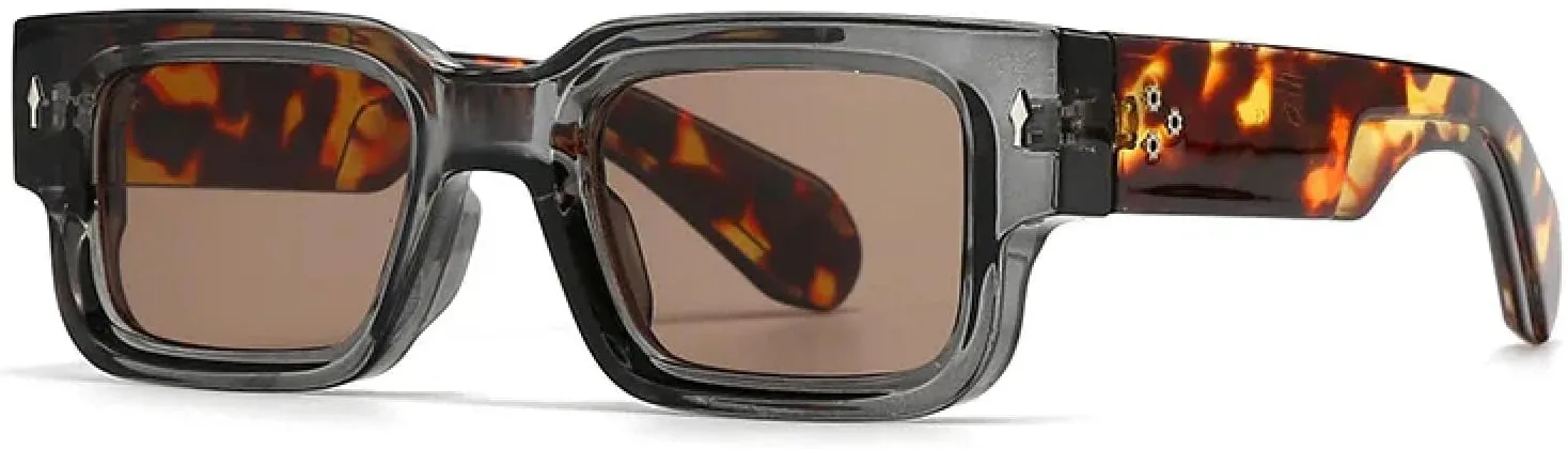 

Винтажные маленькие солнцезащитные очки для женщин и мужчин, модные ретро-очки с толстой оправой, роскошные, с защитой от УФ-излучения UV400 TVTBBVV, Grey Demi Tea