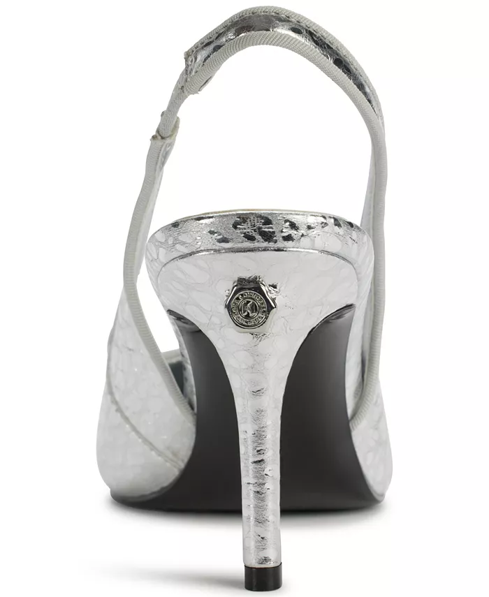 Женские туфли-лодочки Rosalyn Slingback KARL LAGERFELD PARIS, серебряный — фото 3