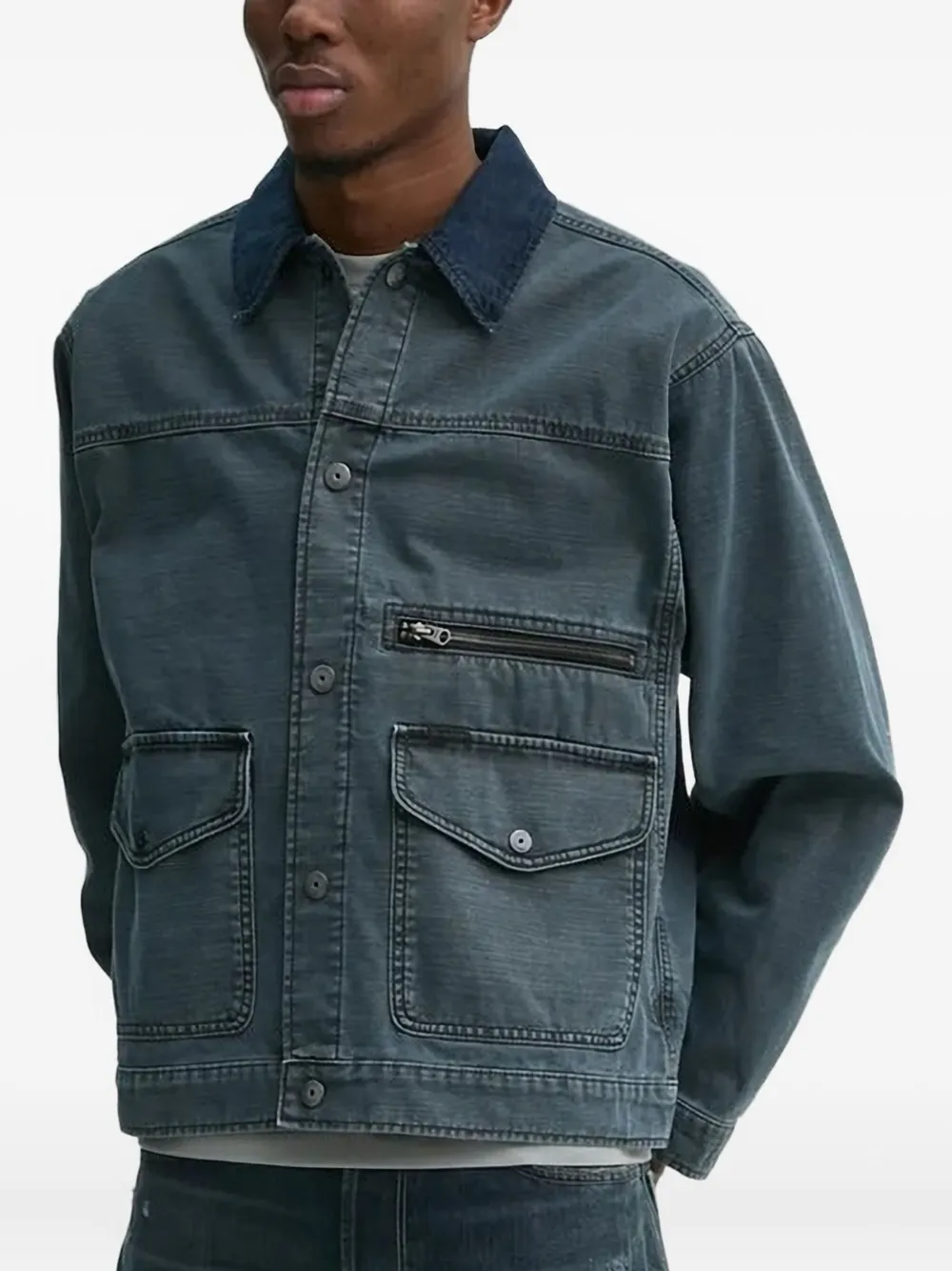 

Куртка с вельветовым воротником и карманами G-Star RAW, синий