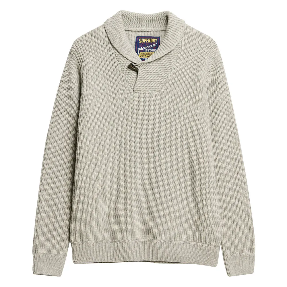 

Свитер Superdry Merchant Shawl high neck, бежевый