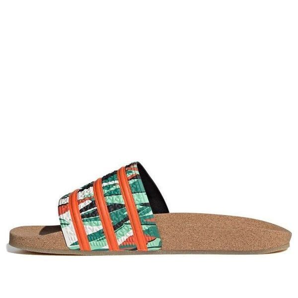 

Тапочки adilette slides 'cork' Adidas, зеленый