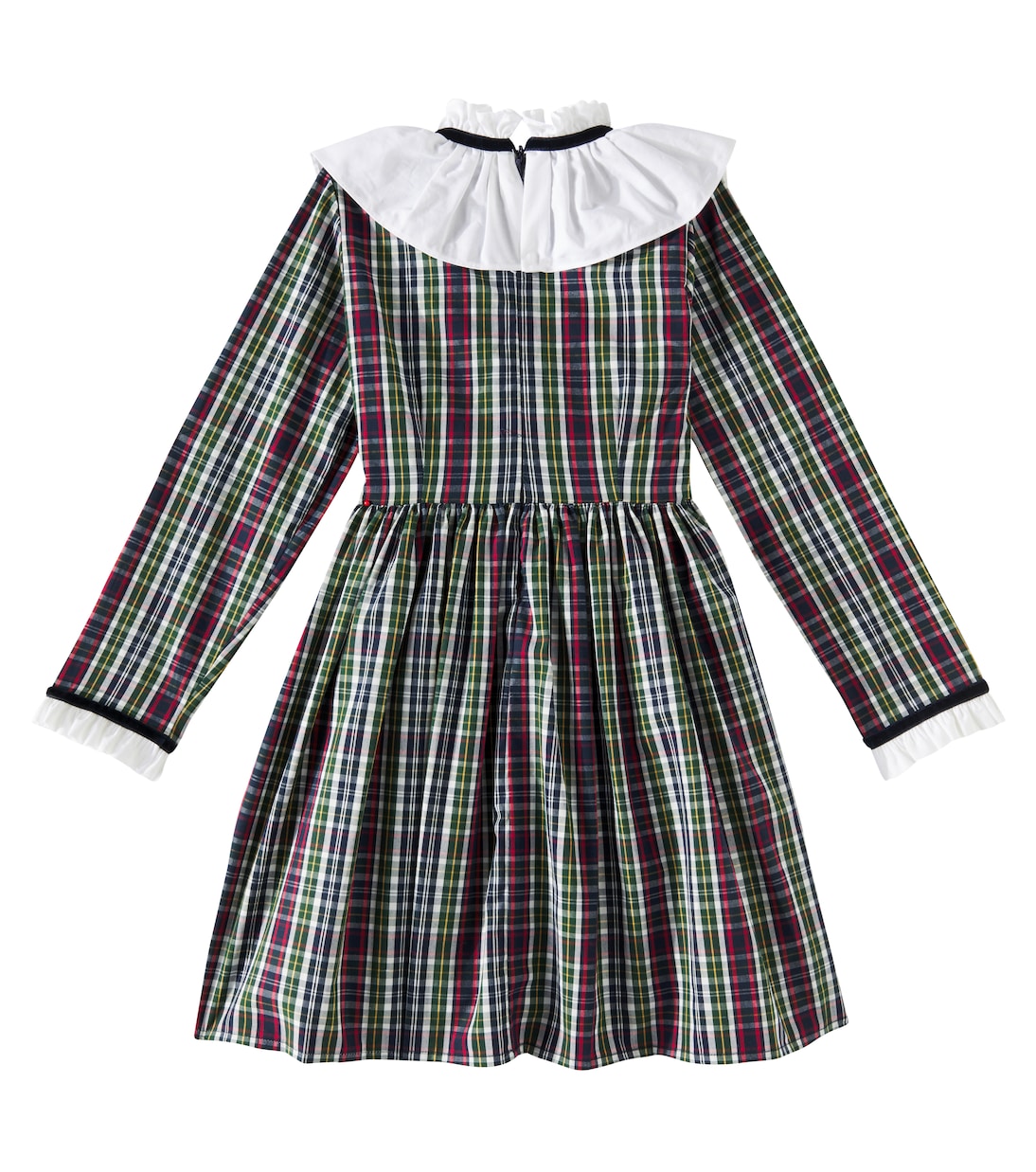 Платье Flora Tartan из хлопка La Coqueta, Navy Tartan — фото 4