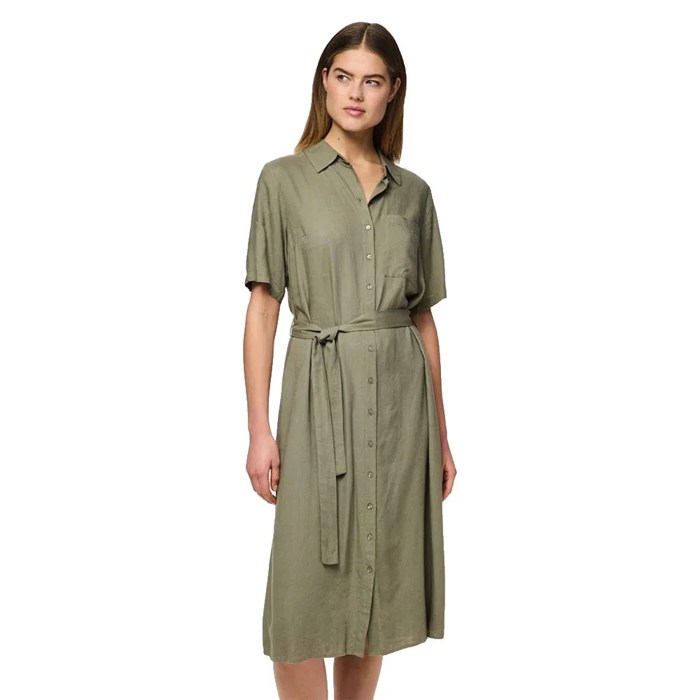 

Платье Pieces Pia short sleeve midi, зеленый