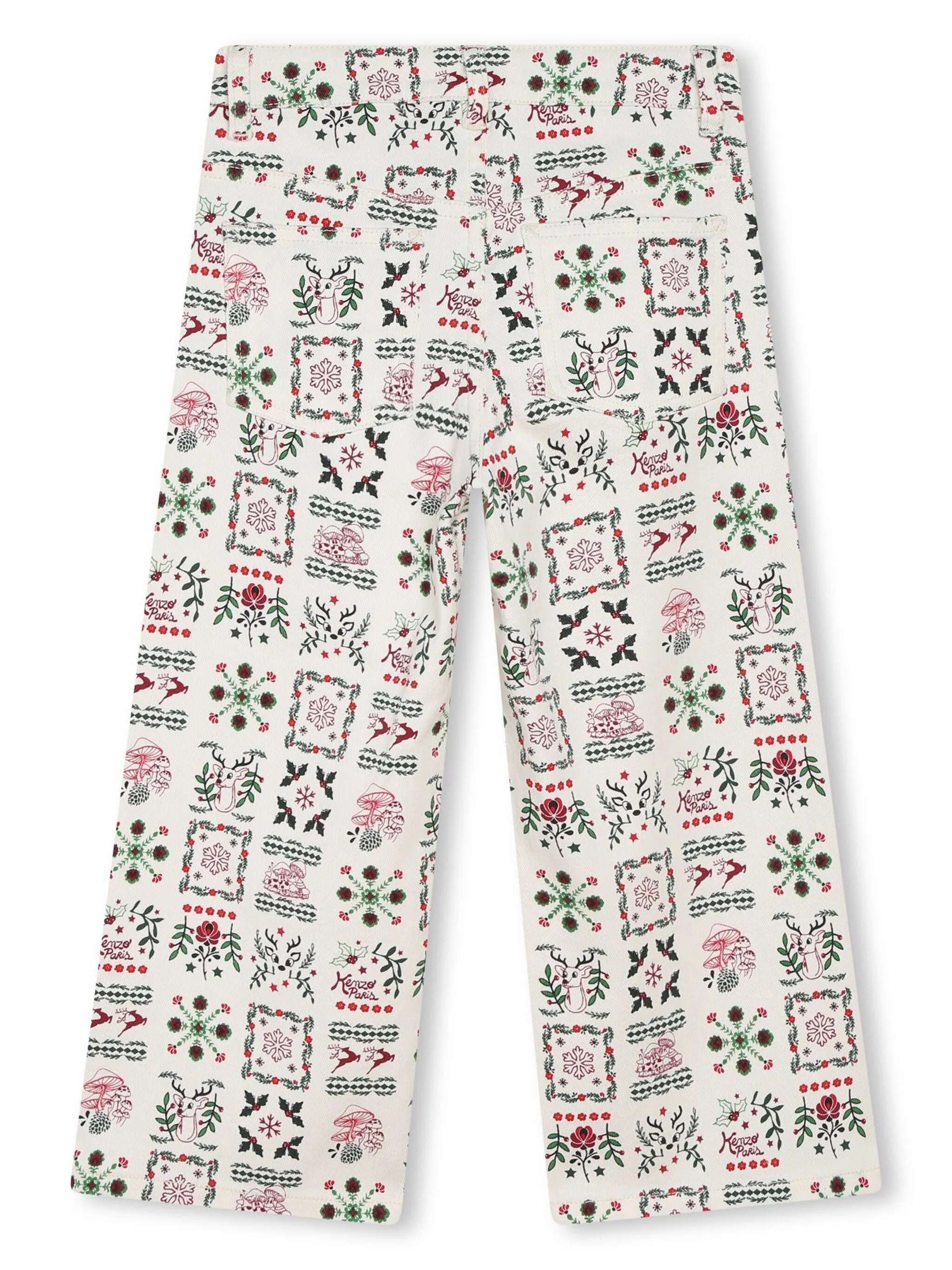 Брюки ограниченной серии Kenzo Kids, белый — фото 2